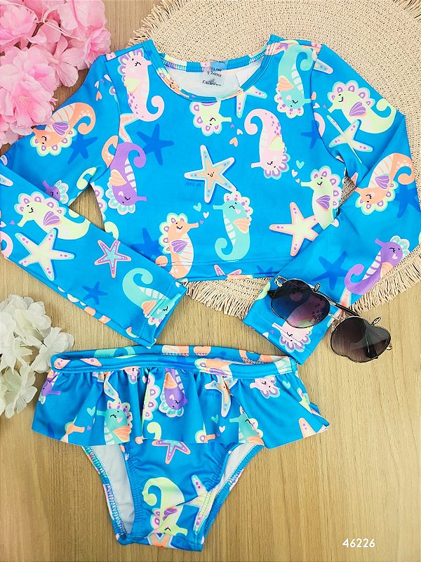 Conjunto Moda Praia Com Proteção UV Solar Up Baby