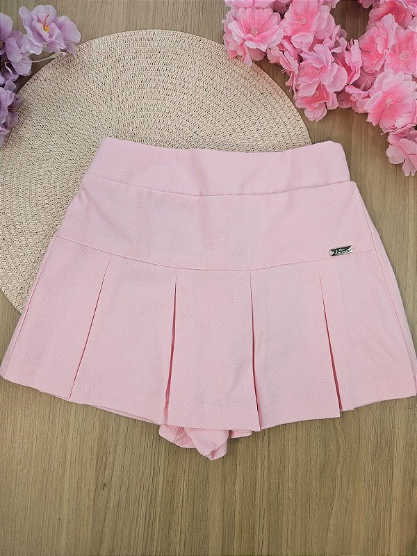 Short Saia Verão Rosa Mon Sucré
