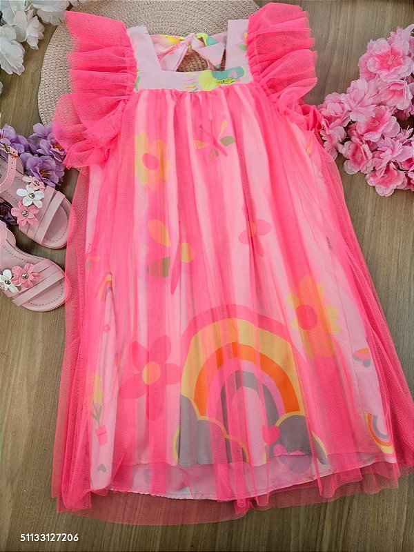 Vestido Rosa Neon Mon Sucré