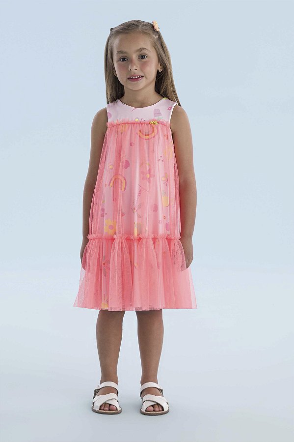 Vestido Neon Florzinhas Mon Sucré