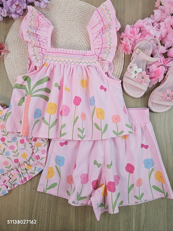 Conjunto Florzinhas Mon Sucré