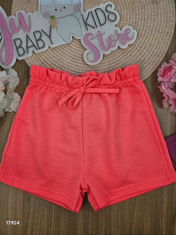 SHORT EM MOLETOM S/ FELPA Rosa Bee Loop