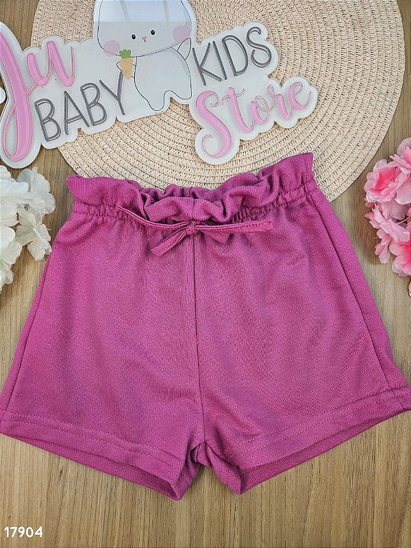 SHORT EM MOLETOM S/ FELPA Lilás Bee Loop