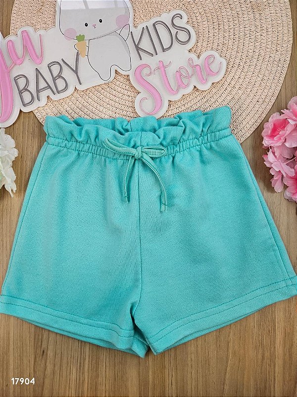 SHORT EM MOLETOM S/ FELPA Verde Bee Loop