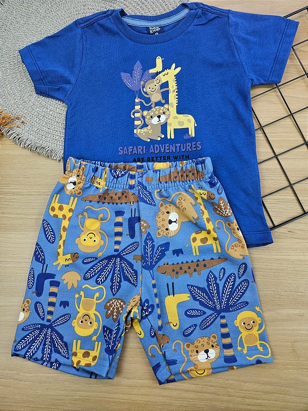 CONJUNTO CAMISETA MALHA BERMUDA MOLETOM Bee Loop