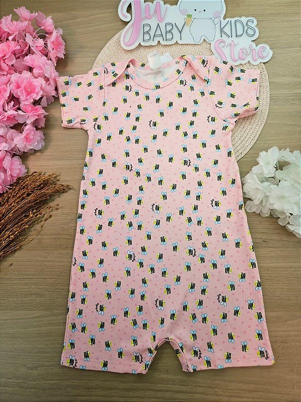 MACAQUINHO MANGA CURTA EM SUEDINE Abelhinha Up Baby