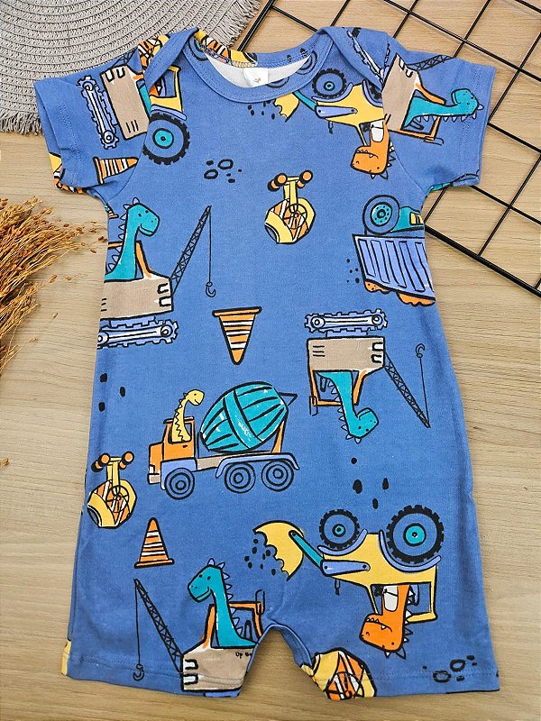 MACAQUINHO MANGA CURTA EM SUEDINE Dino Up Baby