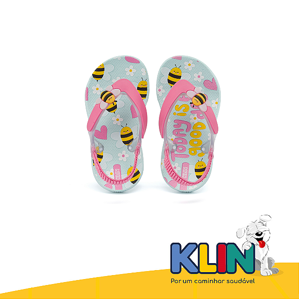 CHINELO ACQUA PRINT AZUL ACQUA/ROSA DOCE Klin