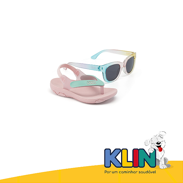 CHINELO ACQUA PRINT Rosa Claro com Óculos Klin
