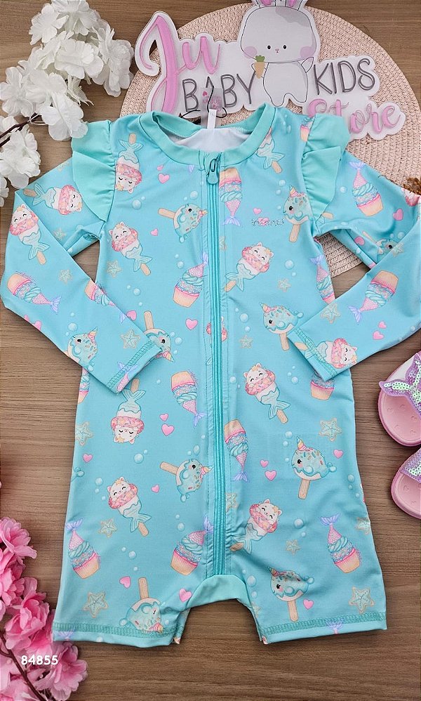 Macacão em Malha UV Dry com Proteção UV 50+ Infanti