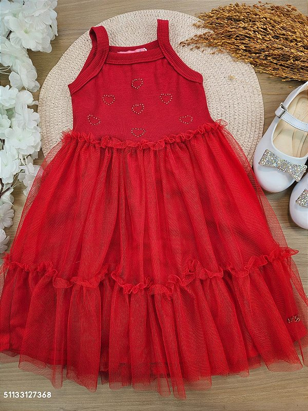 Vestido Vermelho Natal Mon Sucré
