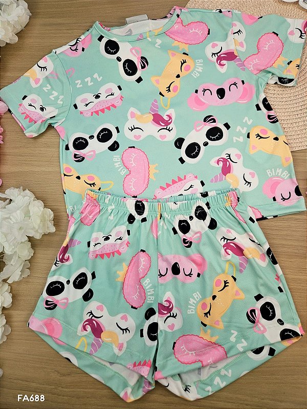 Pijama Blusa e Short Bimbi