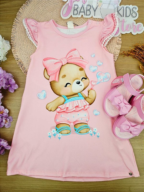 Vestido em Malha Power Infanti Bebê Menina