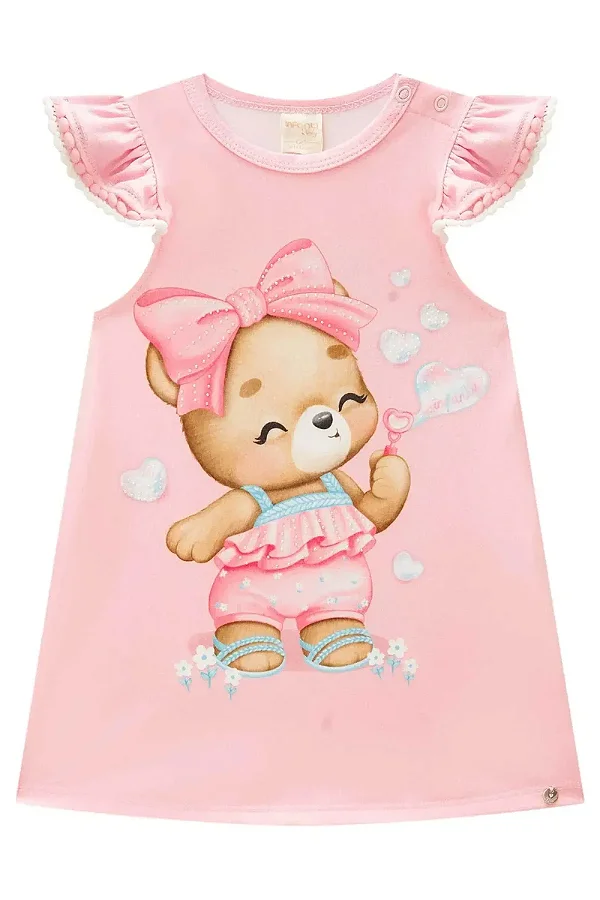 Vestido em Malha Power Infanti Bebê Menina