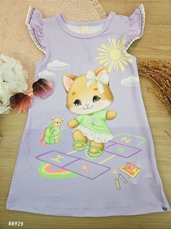 Vestido em Malha Power Infanti Bebê Menina