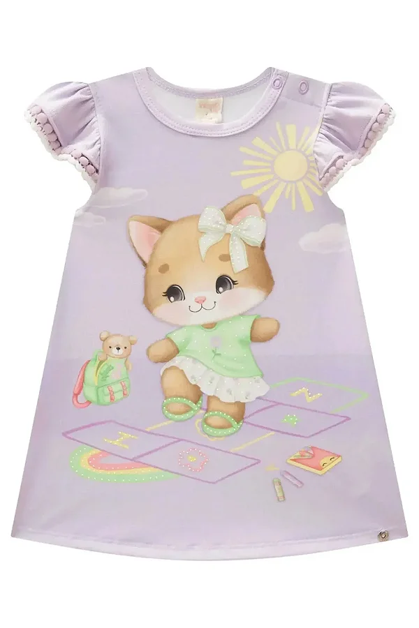 Vestido em Malha Power Infanti Bebê Menina