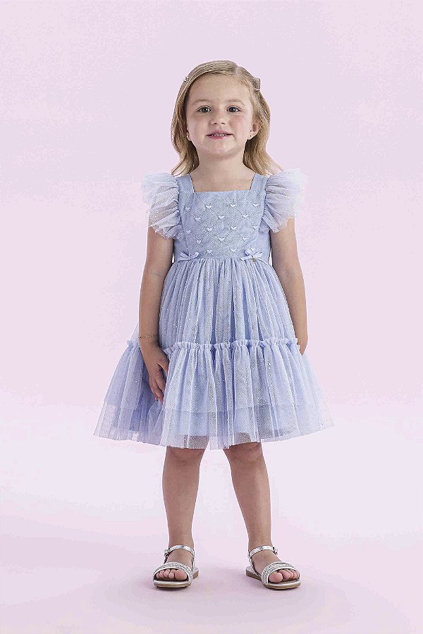 VESTIDO VERAO 2026 078 AZUL Petit Cherie