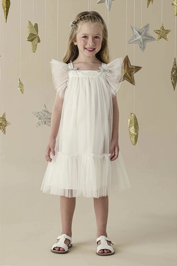 VESTIDO VERAO 2026 HAPPY TIME Branco Ano Novo Mon Sucré