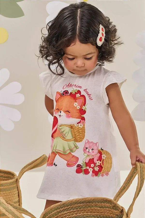 Vestido em Malha Fresh Kukiê Bebê Menina