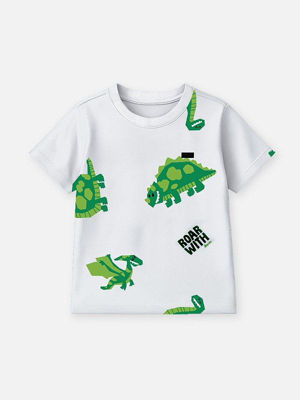 T-SHIRT ESTAMPA TOTAL DINOS ROAR OFF Bimbi