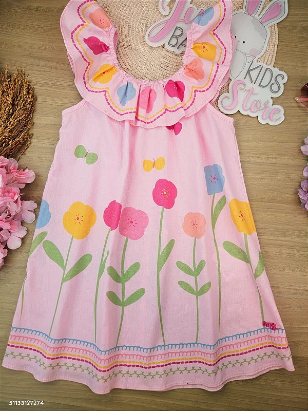 Vestido em Tricoline 100% Algodão Mon Sucré