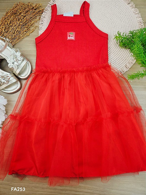 Vestido Vermelho Natal Bimbi