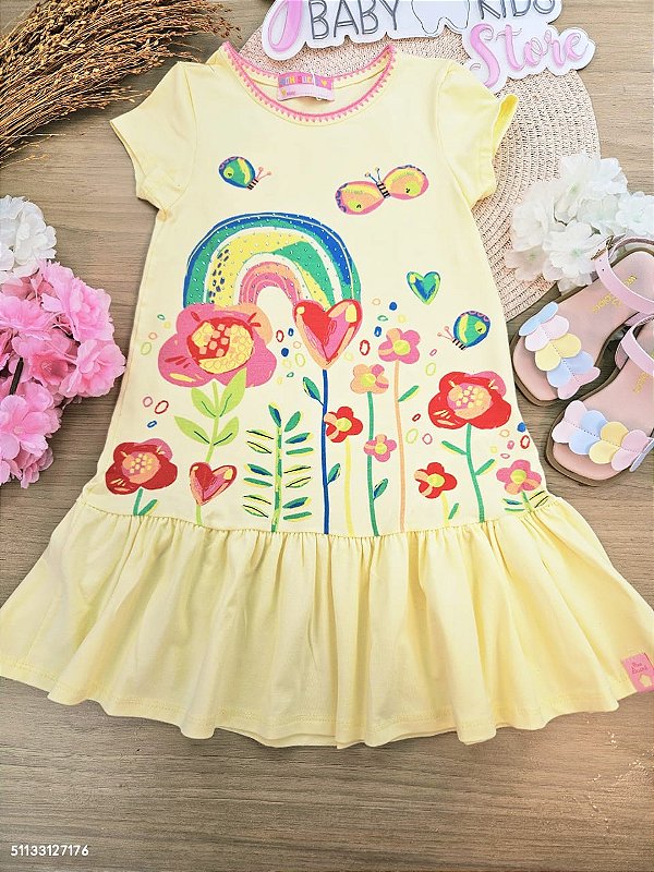 Vestido Amarelo Manteiguinha Mon Sucré