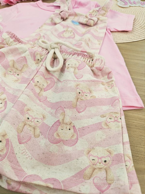 Conjunto Blusa e Jardineira Cinti