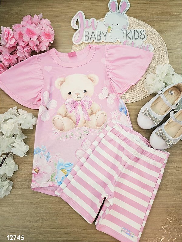 Conjunto Blusa Alongada e Short Biker Cinti