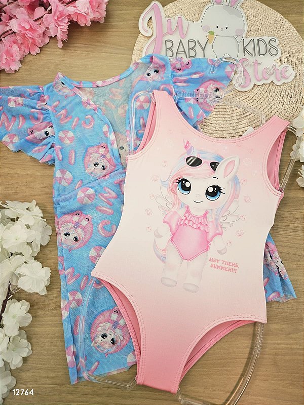 Conjunto Maiô com Proteção Uv e Saída Cinti