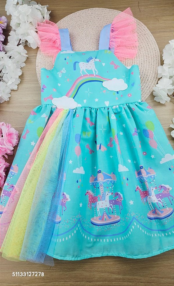 Vestido Carrossel Mágico Mon Sucré