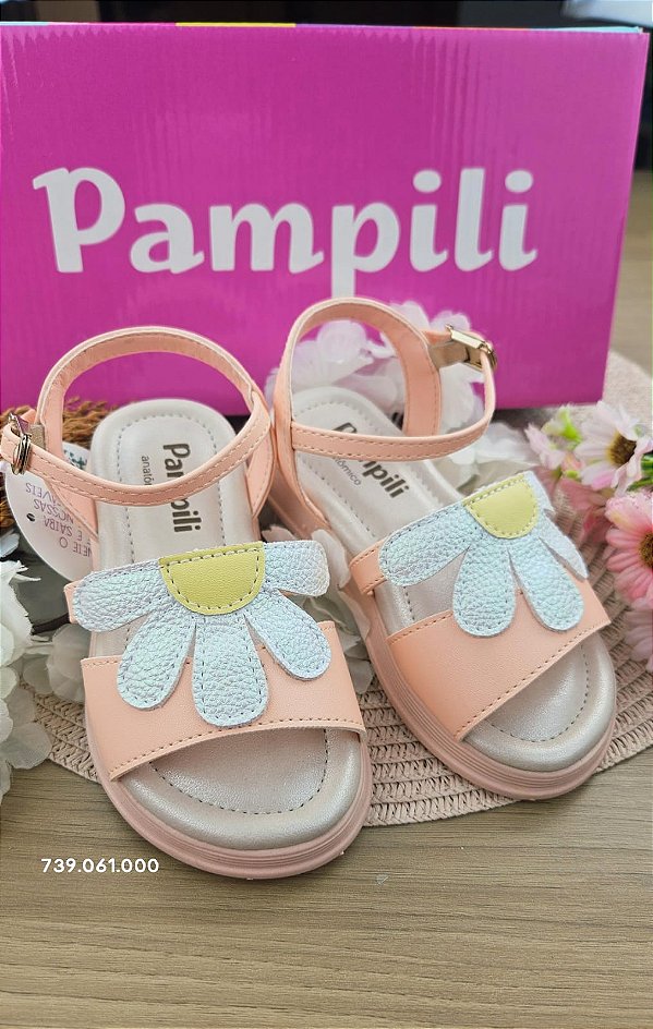 Sandália Pampili Flor Coral