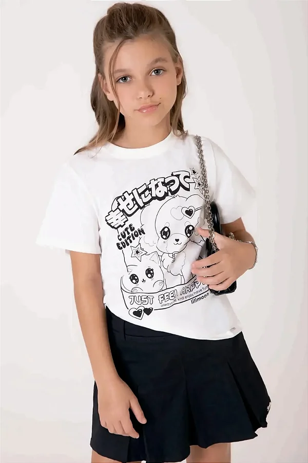 Camiseta Comfy em Meia Malha Lilimoon Teen Menina