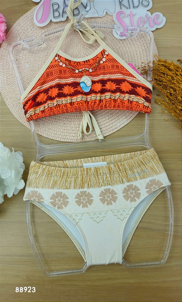 Biquini Moana em Malha UV Dry com Proteção UV 50+ Infanti Infantil Menina