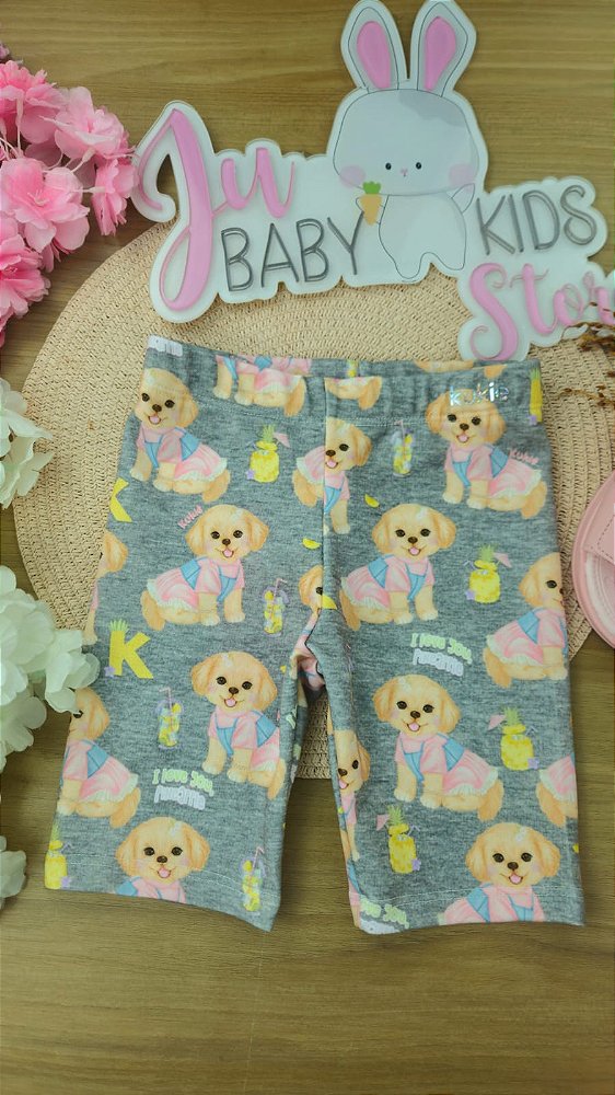 Biker em Molecotton Cachorrinha Kukiê Infantil Menina