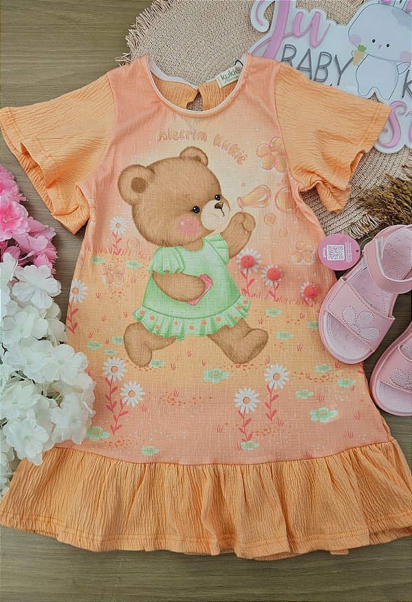 Vestido em Malha Wave Kukiê Infantil Menina