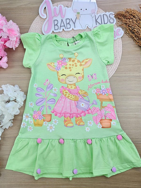 Vestido em Meia Malha Kukiê Bebê Menina