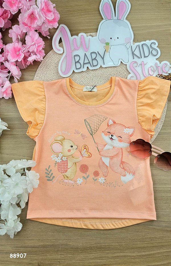 Blusa em Meia Malha Kukiê Infantil Menina