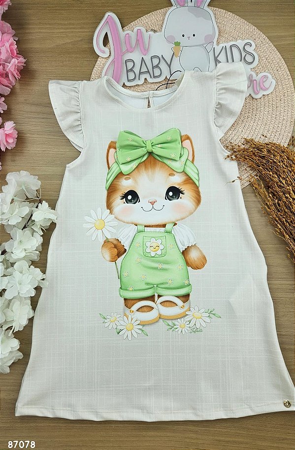 Vestido em Malha Power Infanti Bebê Menina