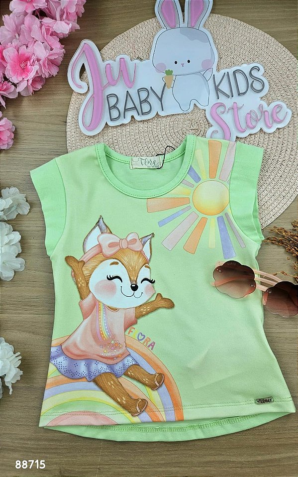 Blusa em Cotton Infanti Infantil Menina