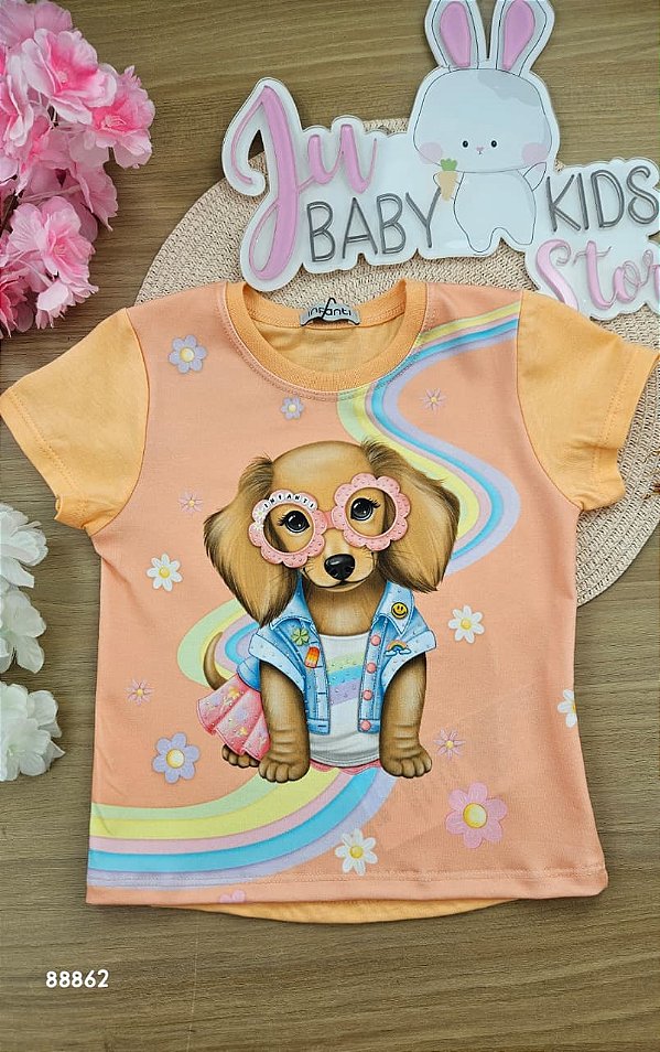 Blusa em Meia Malha Infanti Infantil Menina