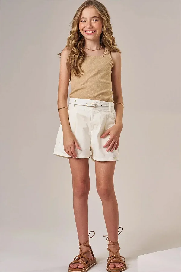Shorts em Alfaiataria Amore Lilimoon Teen Menina