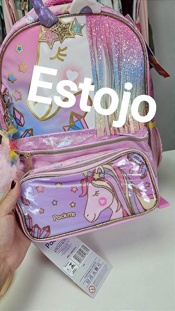 Estojo Duplo Unicórnio Fantasy Pack Me