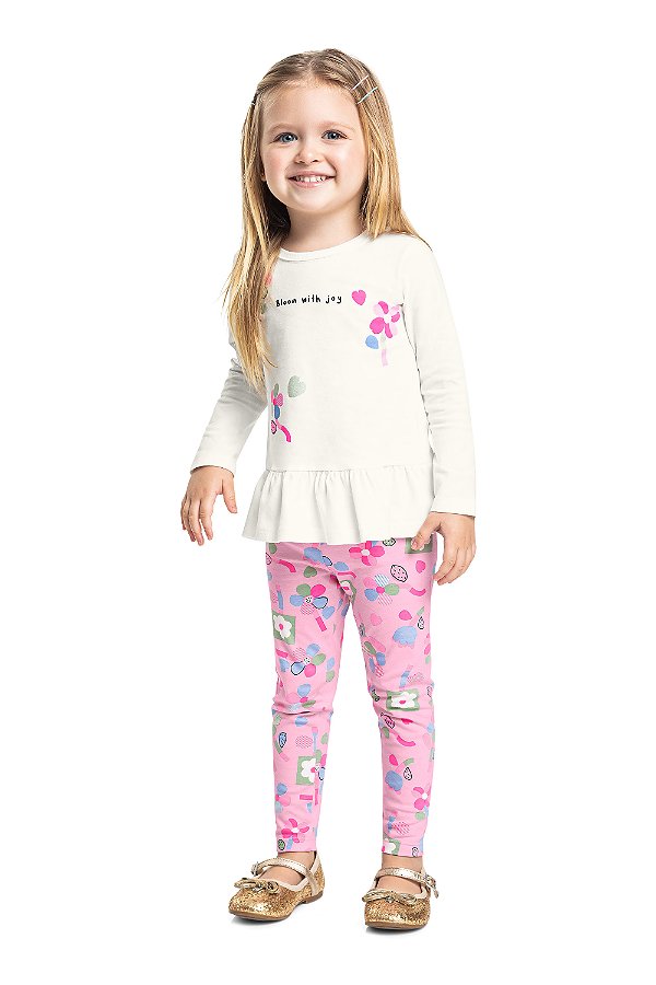 Conjunto Blusa Malha e Calça Legging Bee Loop