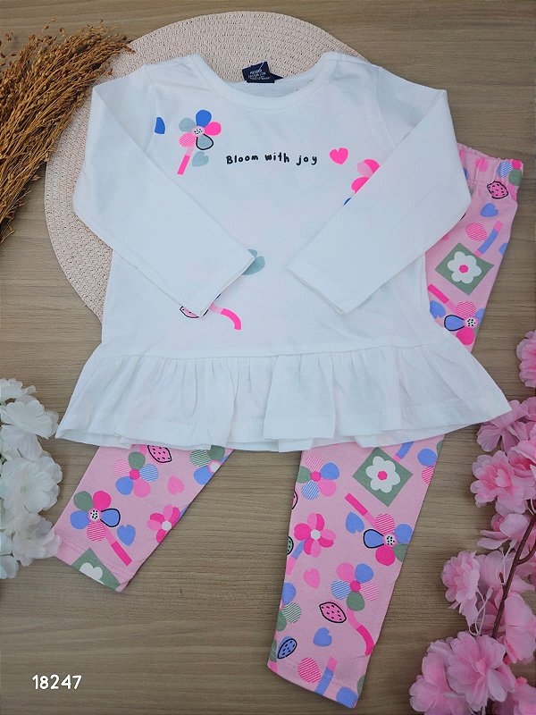 Conjunto Blusa Malha e Calça Legging Bee Loop