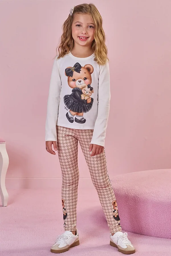 Calça Legging em Fly Tech Infanti Infantil Menina