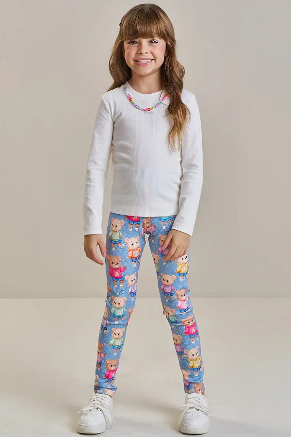 Legging em Fly Tech Infanti Infantil Menina