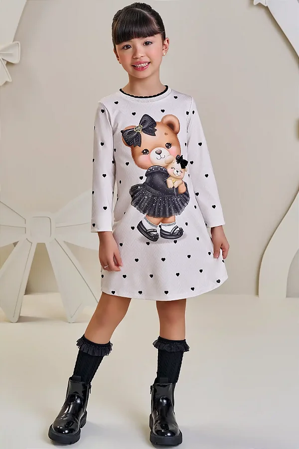 Vestido em Termoskin Peluciado Infanti Infantil Menina