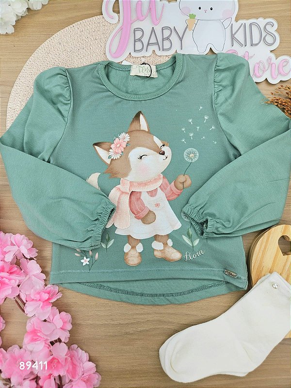 Blusa em Meia Malha Infanti Infantil Menina