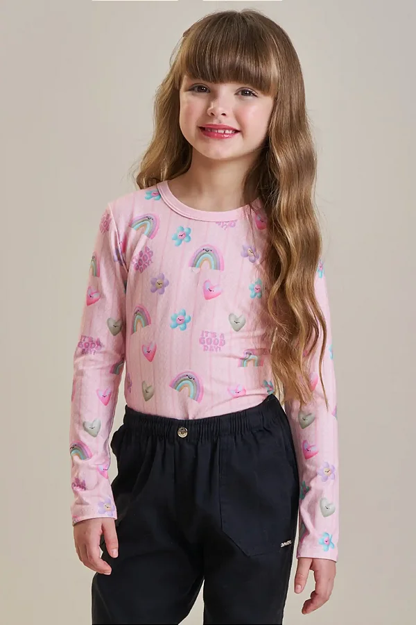 Blusa em Malha Power Infanti Infantil Menina